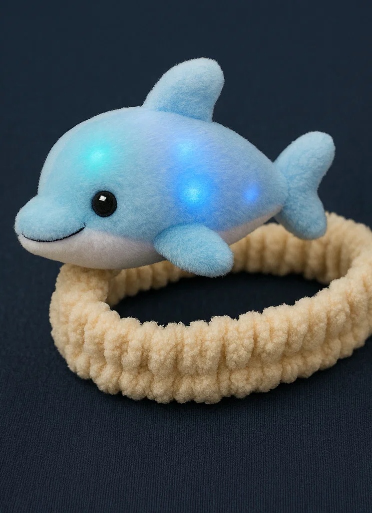 Dolphin Light-Up Plush Baby Headband