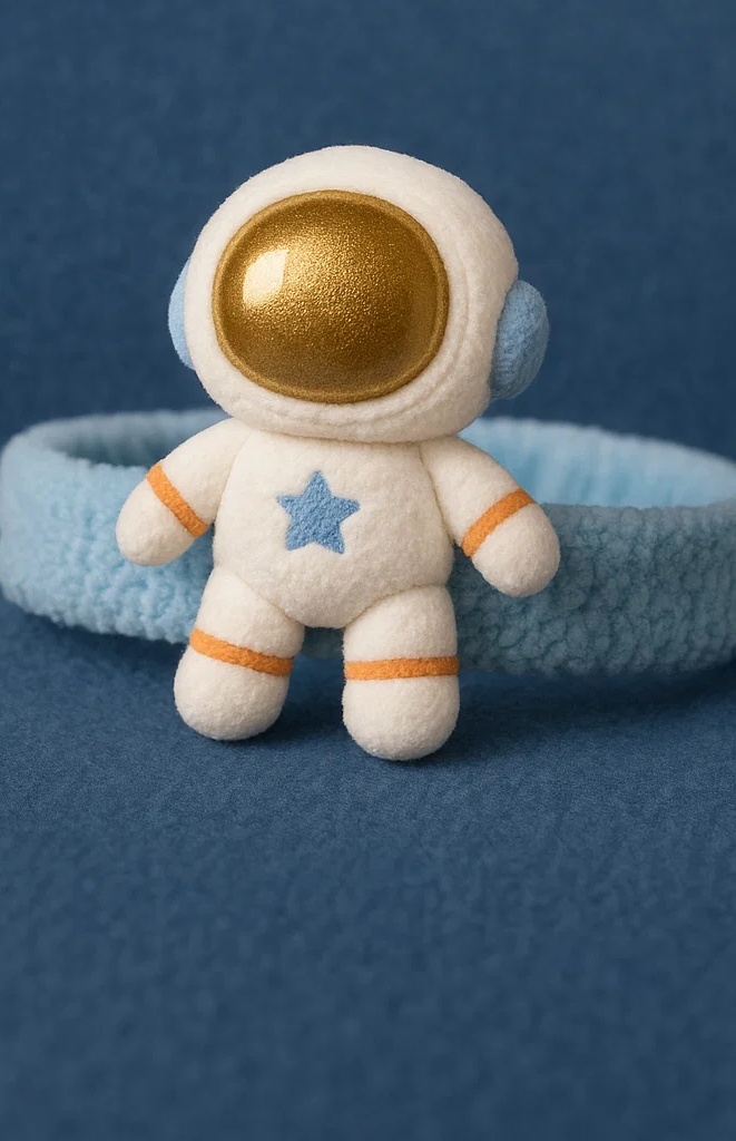 Astronaut Plush Baby Headband – Cute and Soft Baby Headwear for Newborn Photography