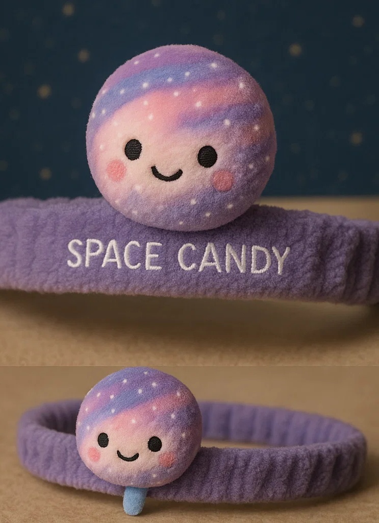 Space Candy Plush Baby Headband