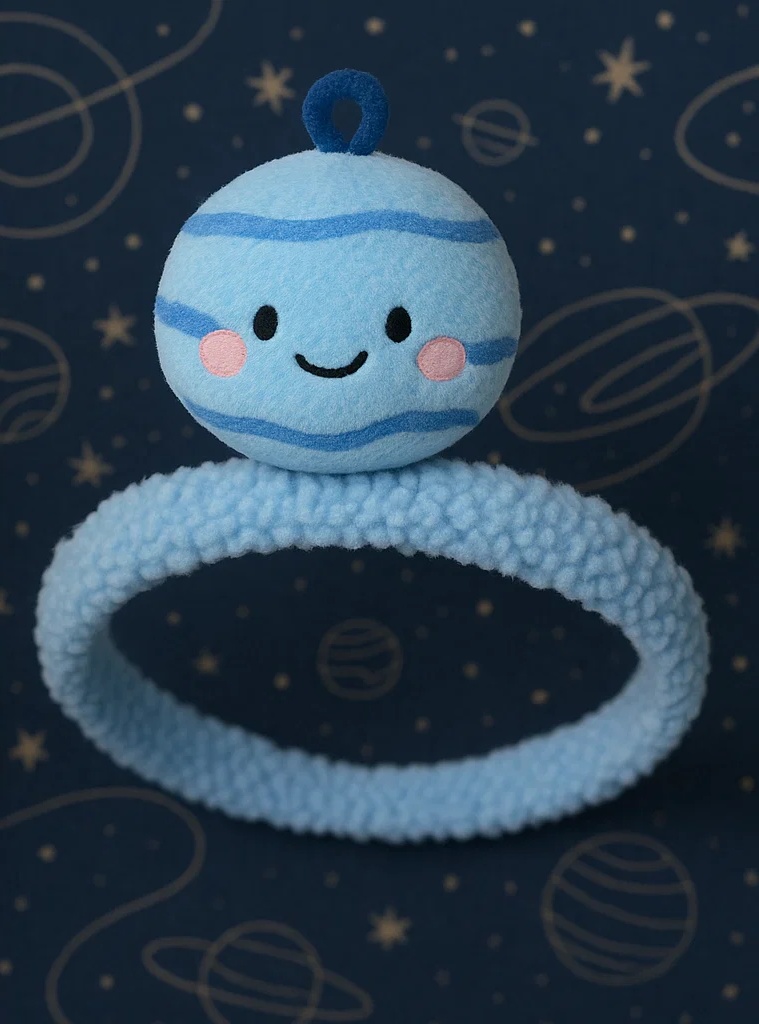 Bandeau en peluche planète pour bébé – Accessoire de tête mignon et doux pour la photographie de nouveau-nés