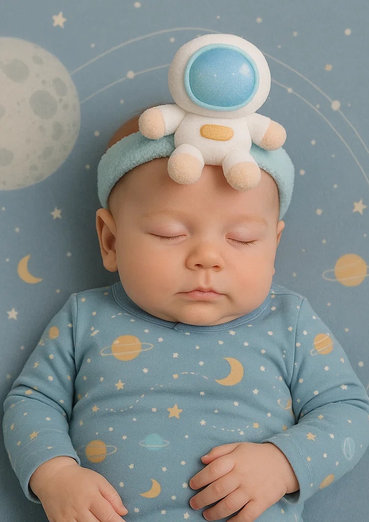 RadiantHalo Astronaut Baby Stirnband