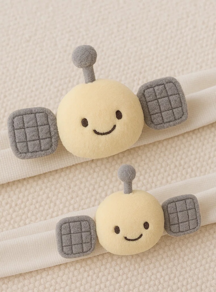 Bandeau pour bébé avec peluche détecteur de satellite