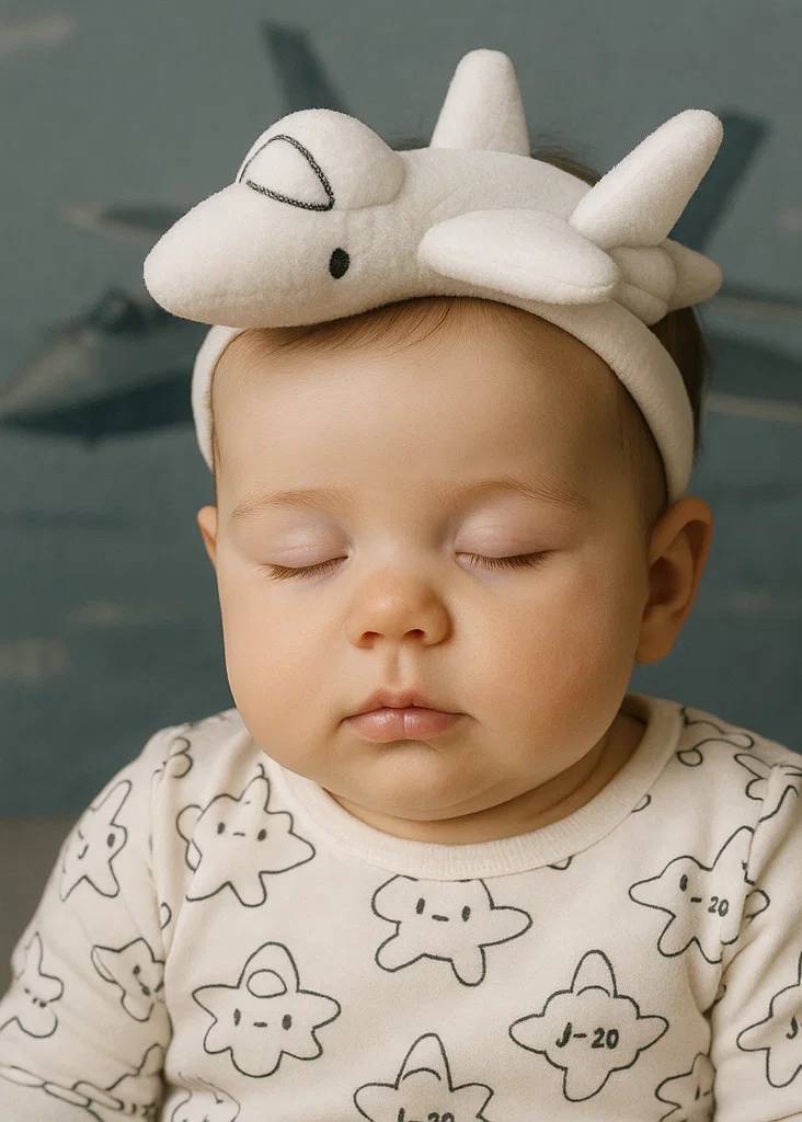 Baby Headband with Airplane Design (J-20)