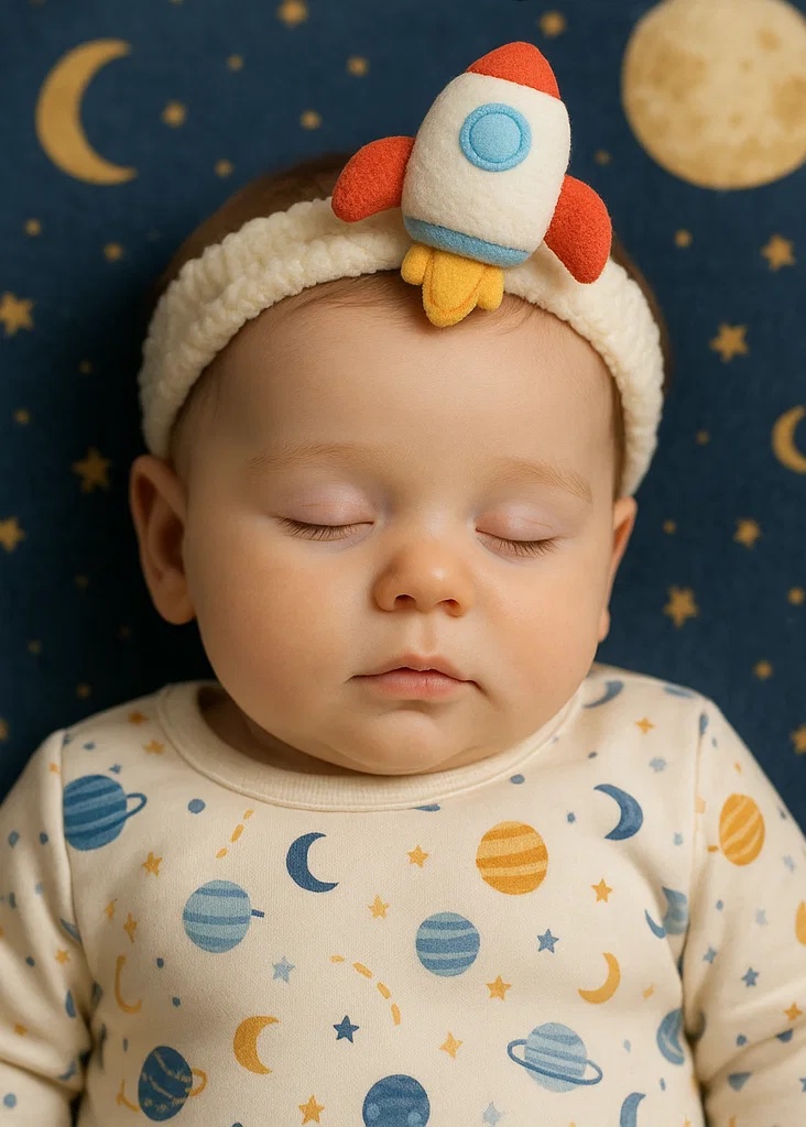 Adorable Rocket-Themed Baby Headband