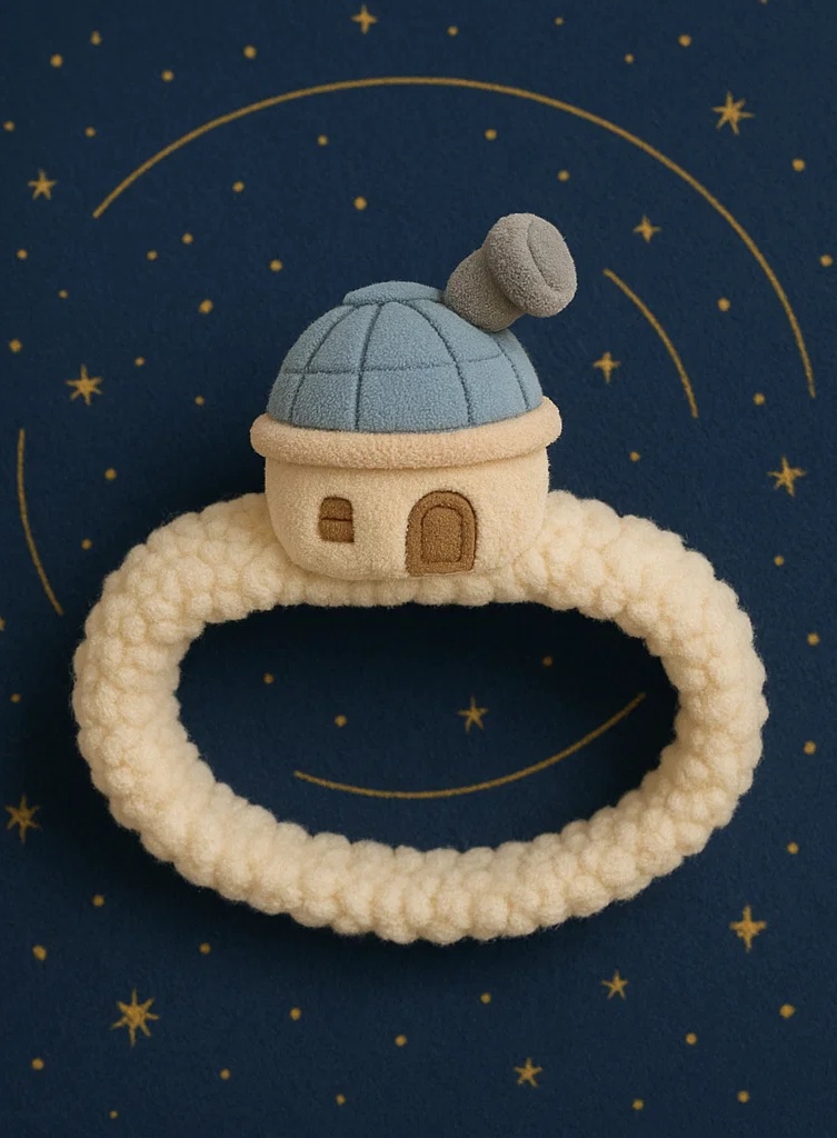 Diadema de peluche modelo de observatório para bebês