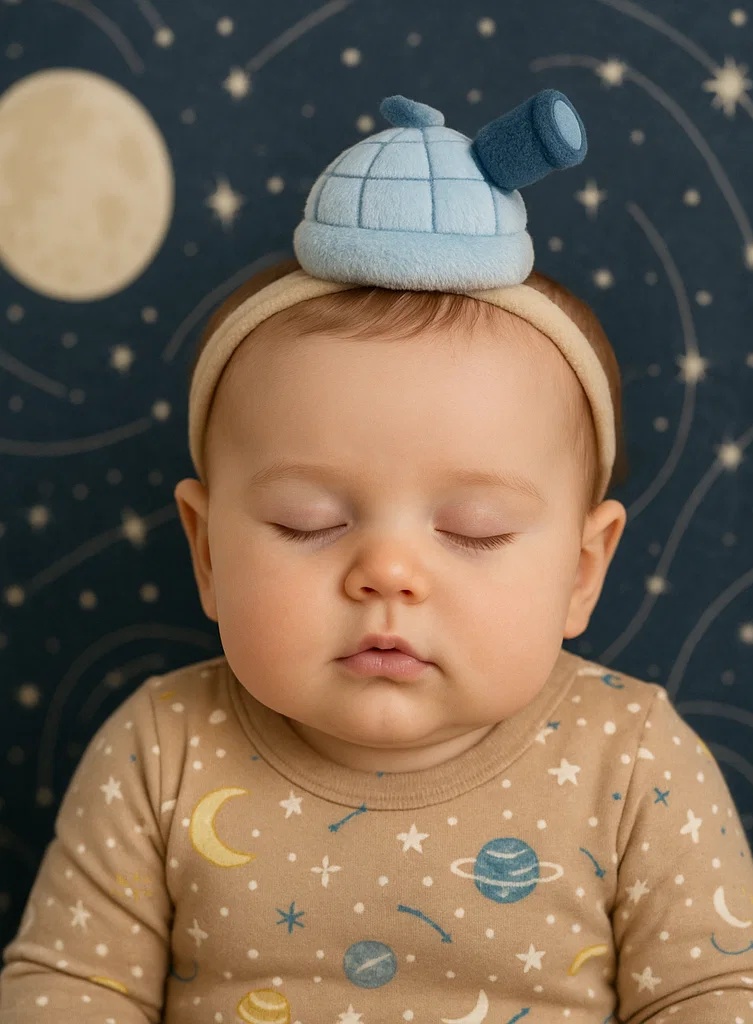 Bandeau en peluche modèle d'observatoire pour bébés