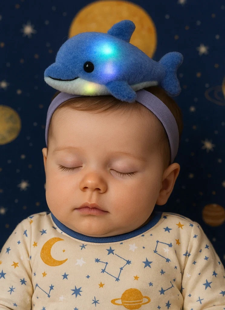 Glowing Dolphin Headband for Babies