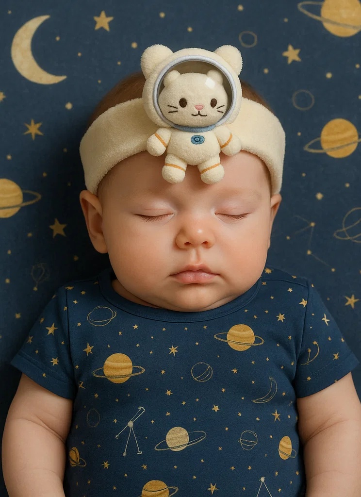 Astronaut Cat Headband for Babies