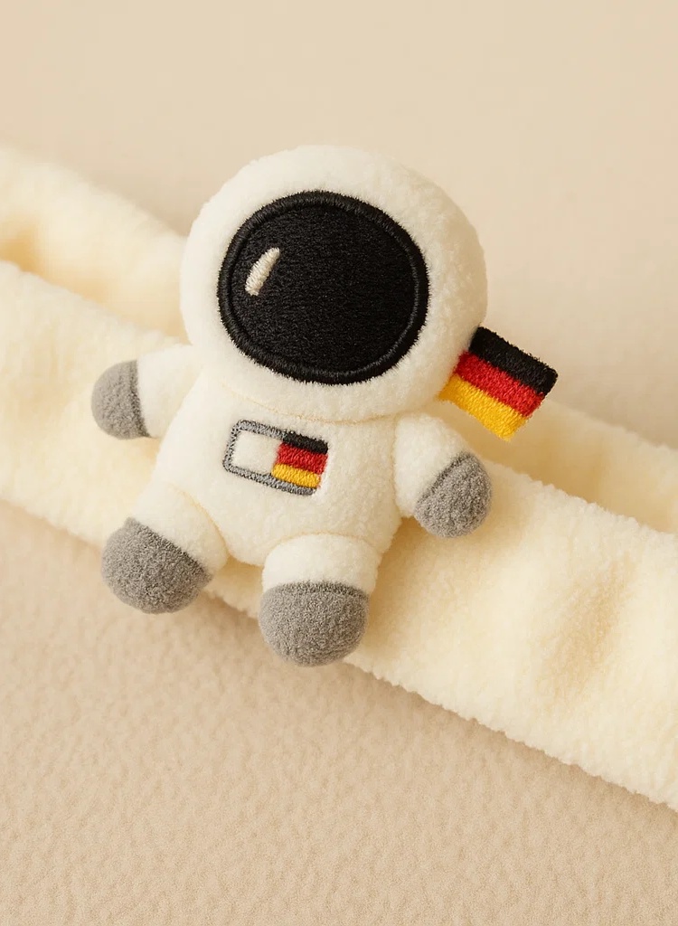 German Astronaut Baby Headband – Plush Space Cosplay Style