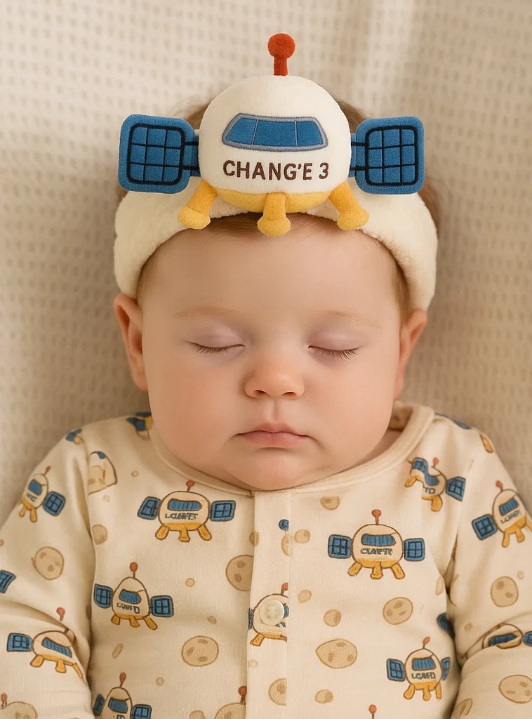 Chang'e 3 Lunar Rover Baby Headband – Space Probe Plush Design