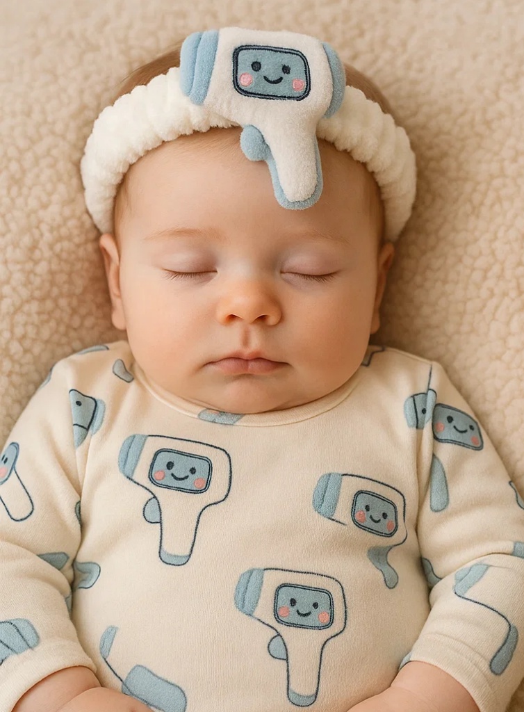 💨 Plush Hair Dryer Baby Headband – Cute Cartoon Newborn Infant Hair Accessory