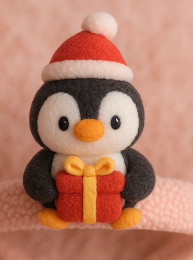 🎁 Plush Penguin Gift Baby Headband – Cute Cartoon Newborn Infant Hair Accessory