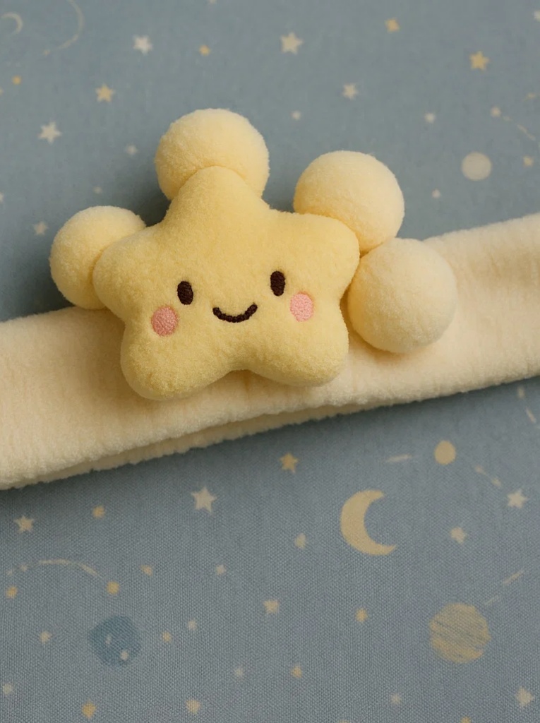 Bandeau bébé en peluche Étoiles Célestes