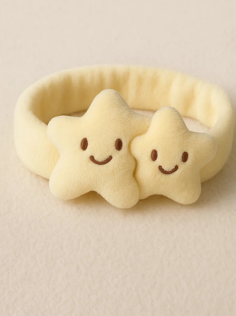 Cinta para el cabello de peluche para bebé Estrellas Celestiales