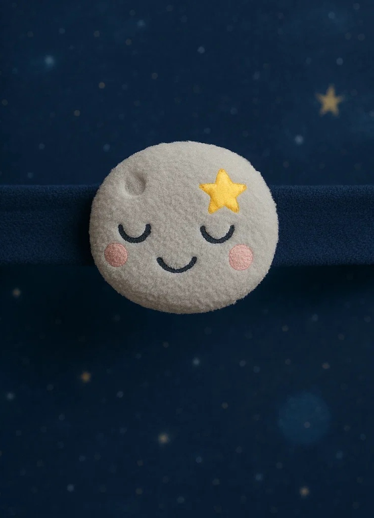 Diadema para bebé con estrella color crema