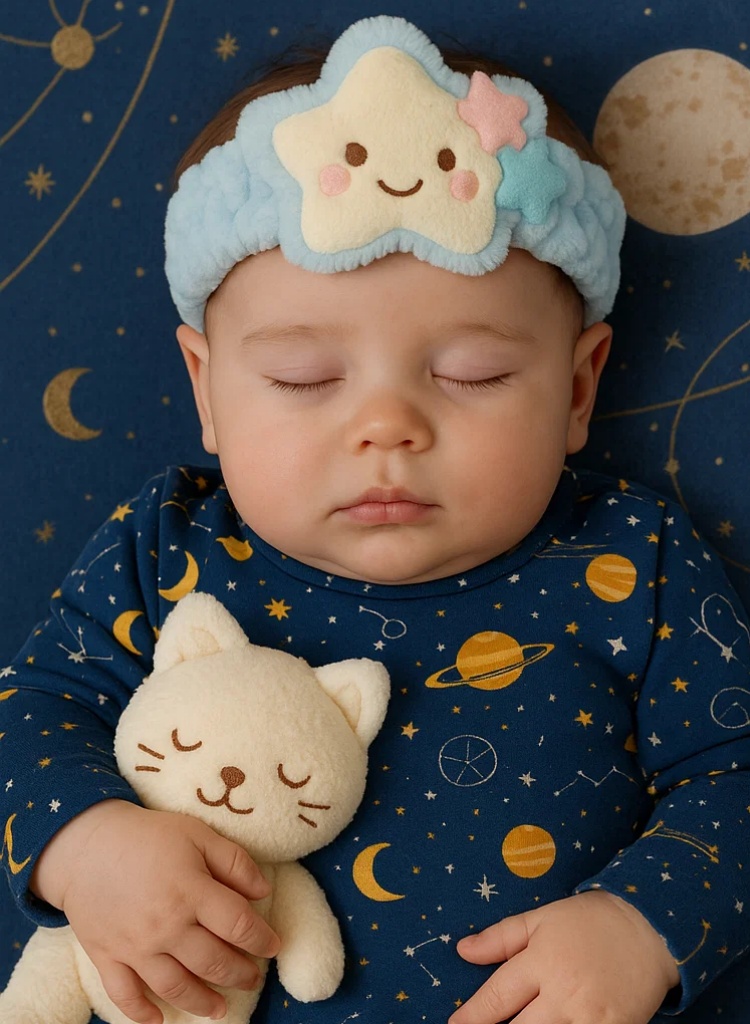Adorable Baby Headband with Five-Pointed Star Plush Design