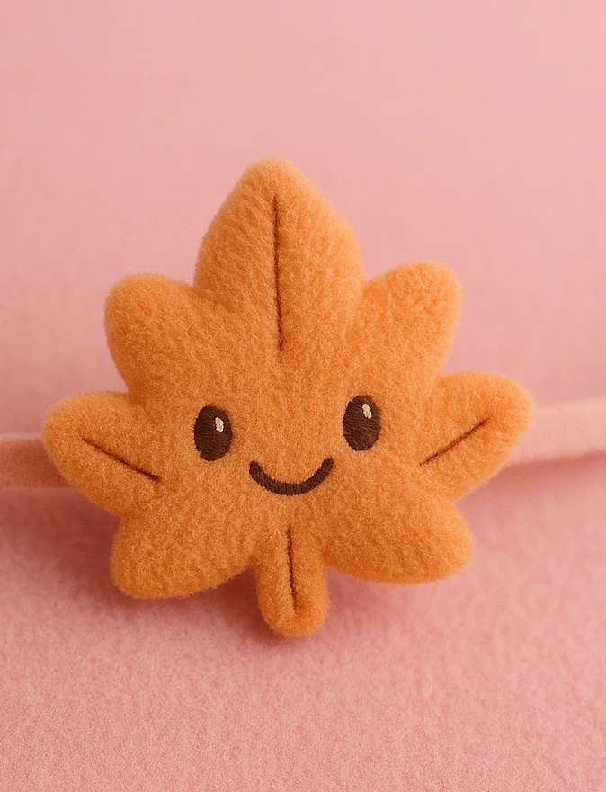 Cinta para bebé hoja de arce – Diseño de peluche inspirado en el otoño