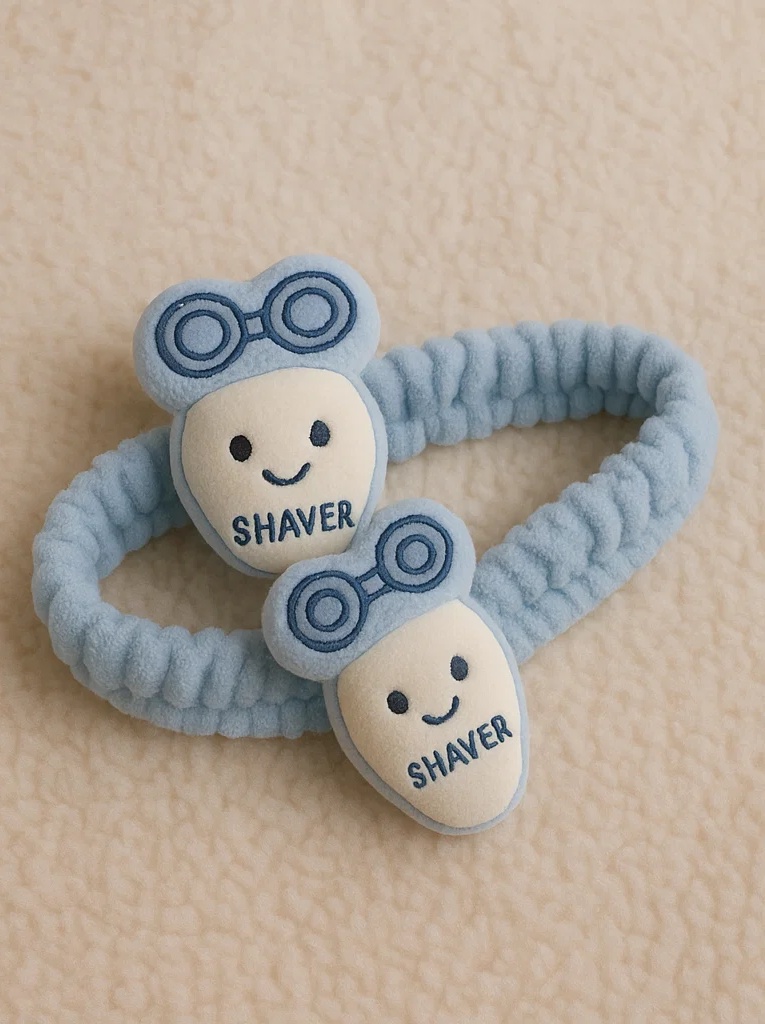 Baby Plush Headband – Blue Shaver Design