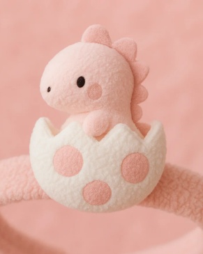 Faixa de Pelúcia para Bebê Dinossauro com Ovo
