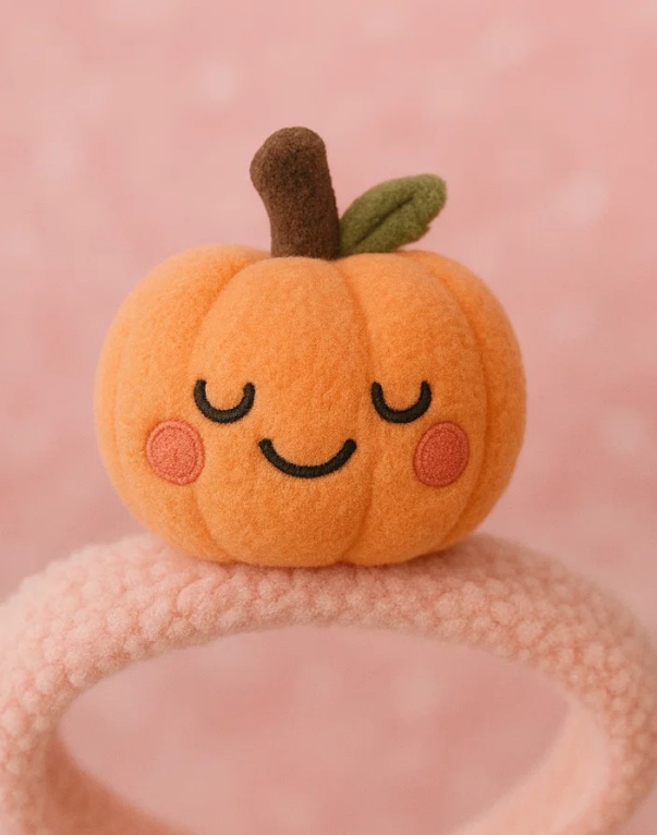Bandeau Citrouille en Peluche pour Bébé – Mignon pour Halloween
