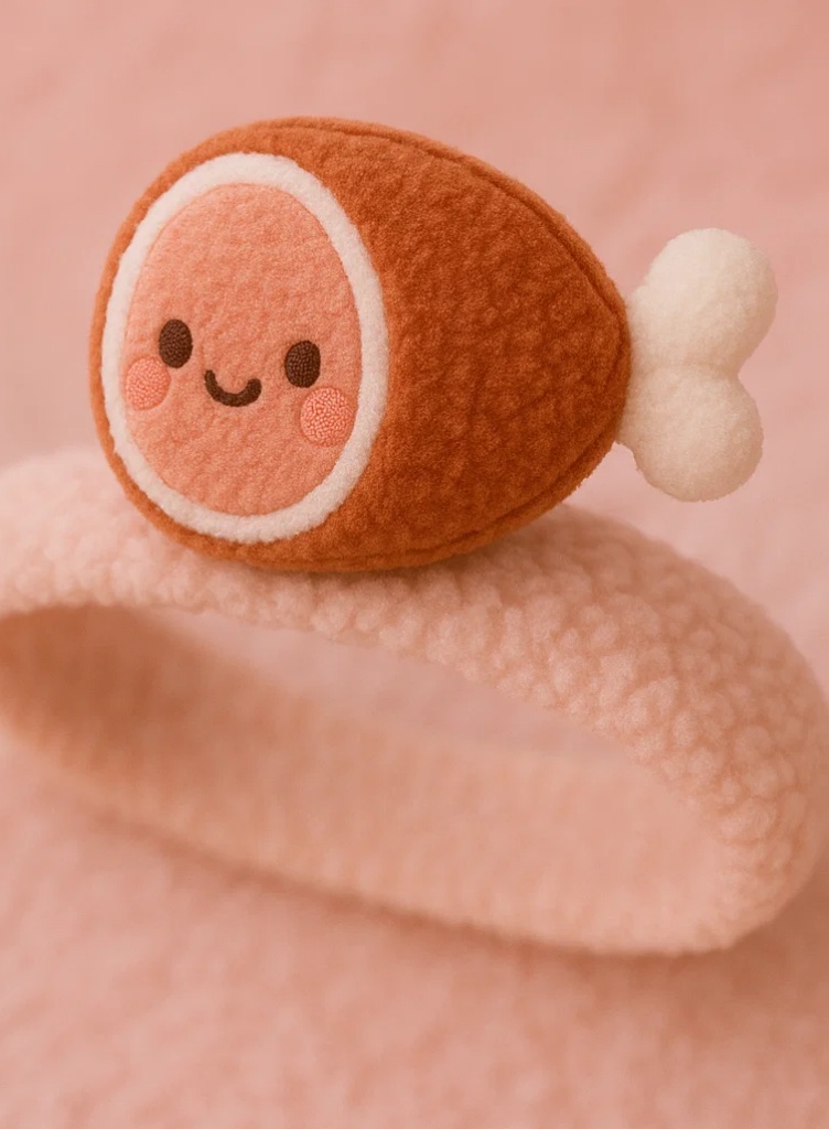 Cartoon Ham Plush Baby Headband – Funny & Cozy Design