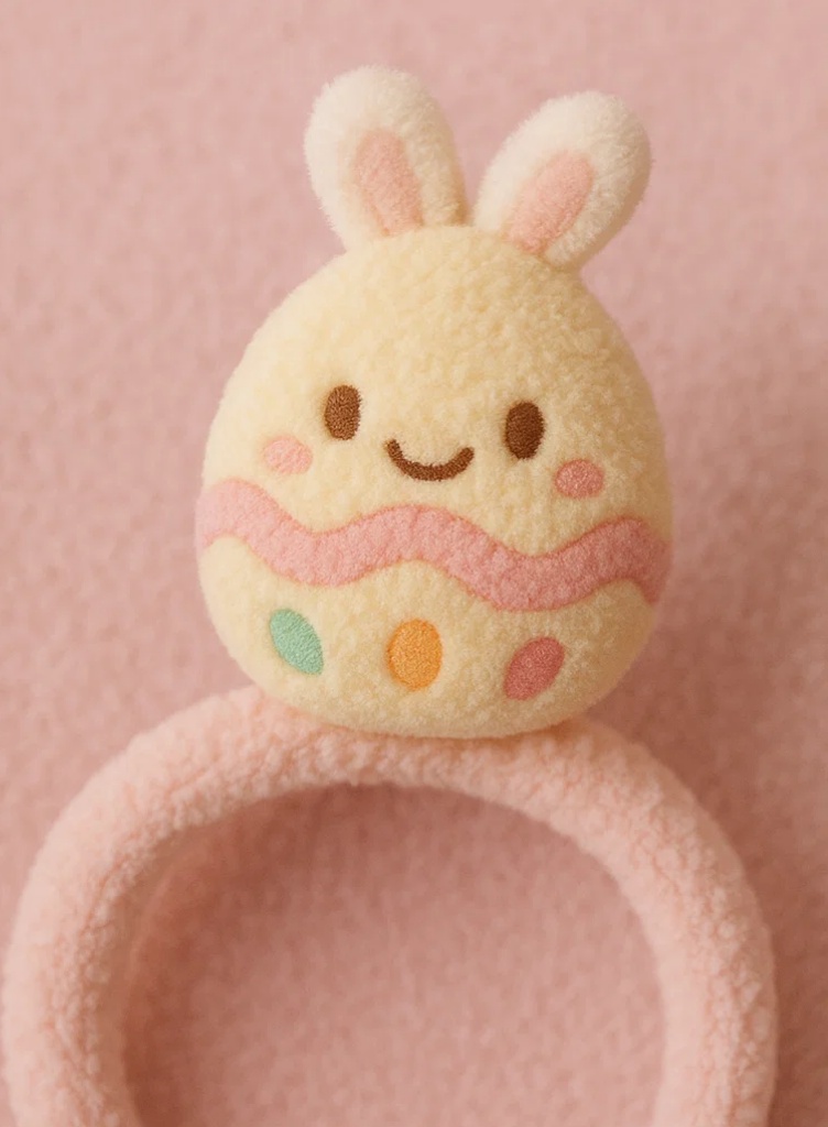 Cute Bunny Egg Plush Baby Headband for Newborns