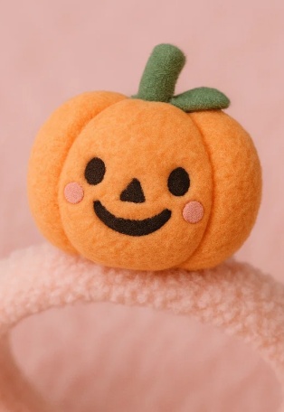 かぼちゃのぬいぐるみベビーヘアバンド – ハロウィンにぴったりの可愛いデザイン