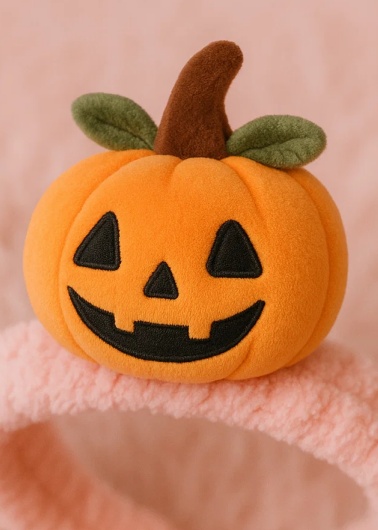 Bentiță de Pluș cu Dovleac pentru Bebeluși – Drăguță pentru Halloween