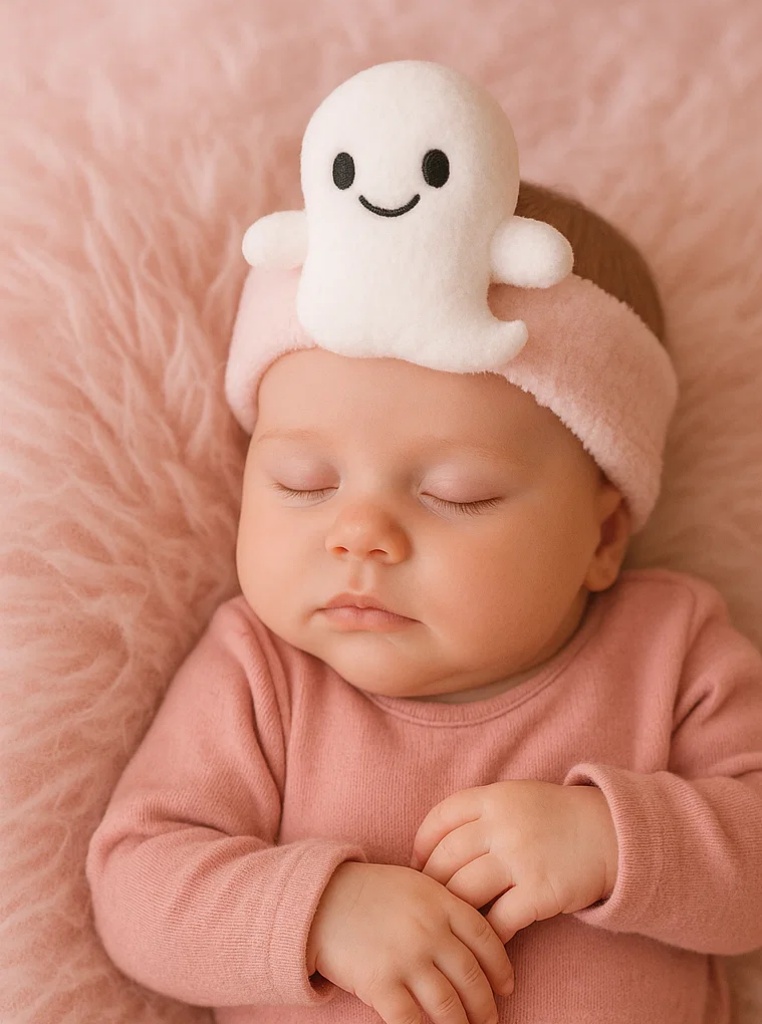 Ghost Plush Baby Headband – Soft Halloween Cuteness