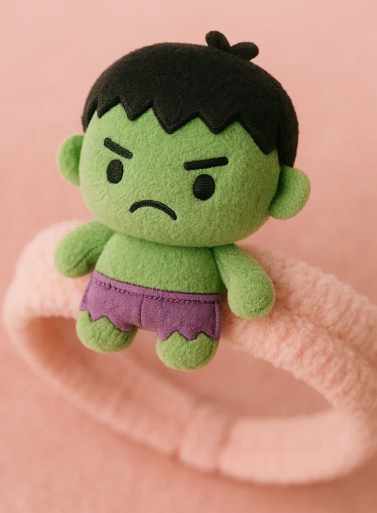 Bandeau en peluche Monstre Vert pour Bébé – Style Héros Mignon