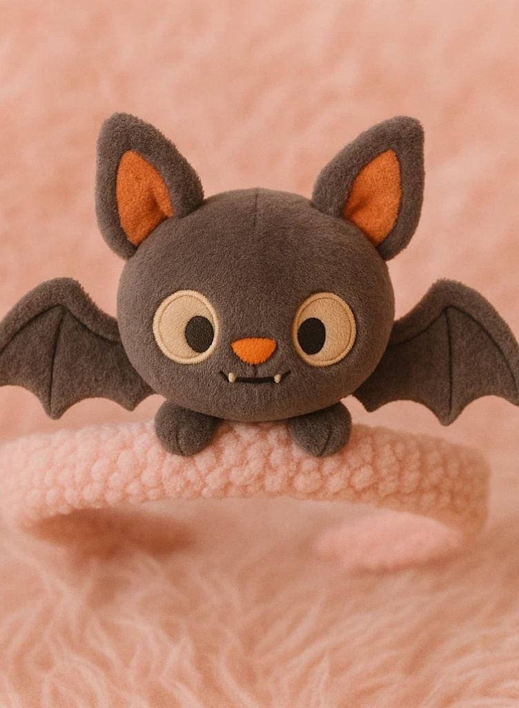 Bat Plush Baby Headband – Halloween Cartoon Style