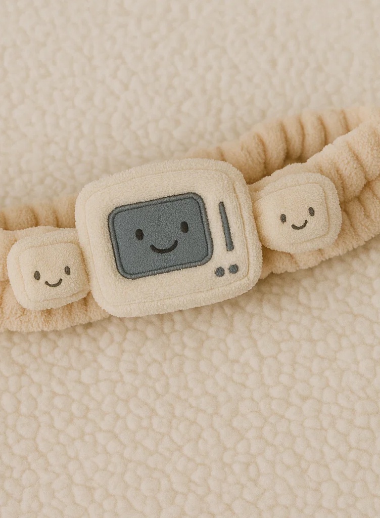 Retro Computer Plush Baby Headband – Vintage Tech Style