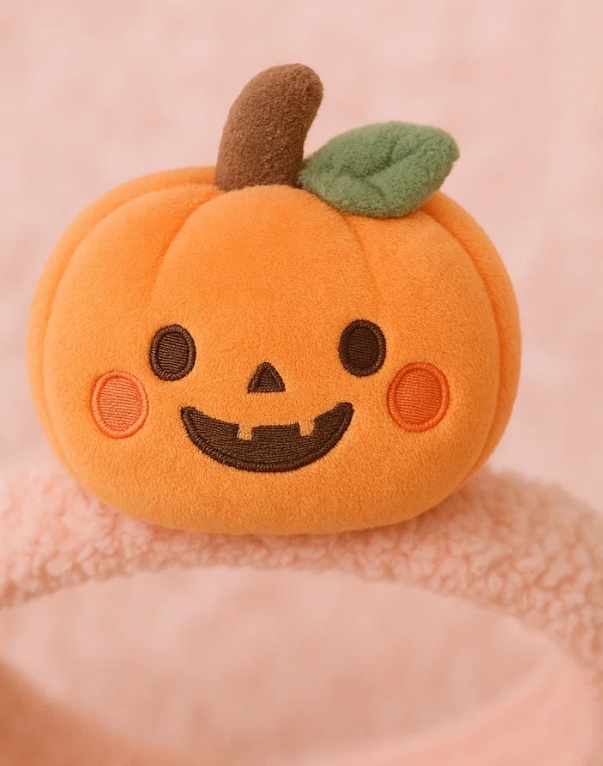 Pumpkin Plush Baby Headband – Halloween Cute Style