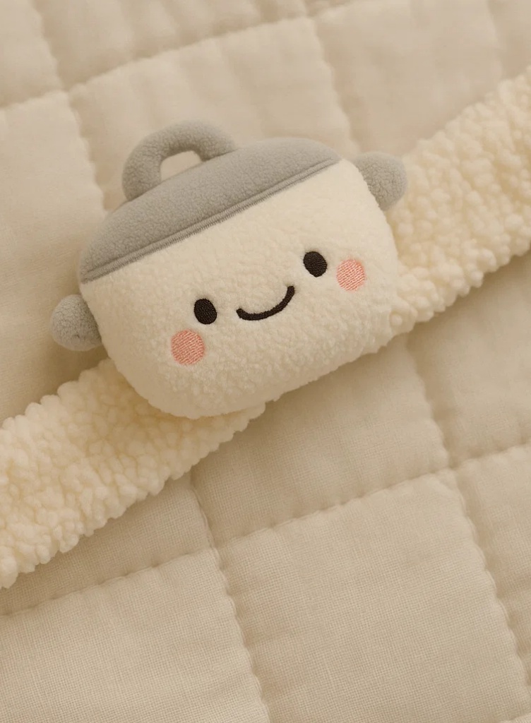 Cute Cooking Pot Plush Baby Headband – Cozy Kitchen Style