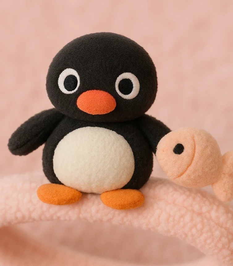 Plüüšist beebipeapael – Pingviin kalaga
