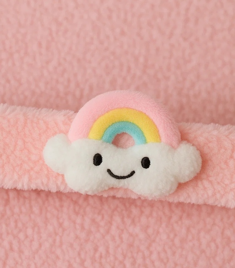 Plush Baby Headband - Rainbow Cloud Design