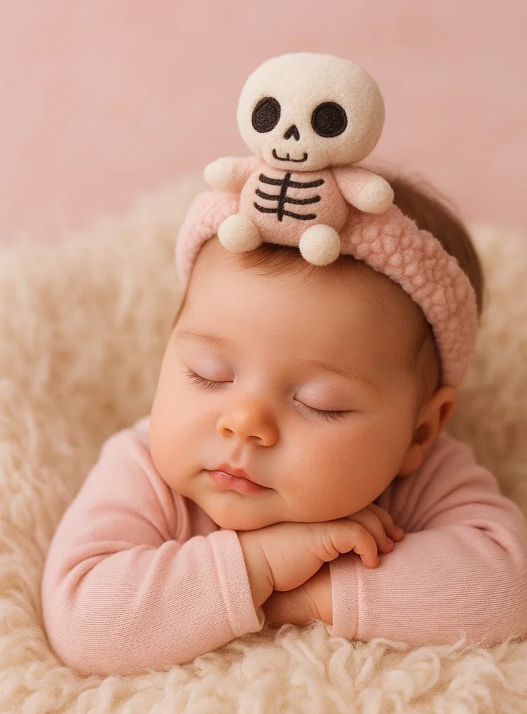 Funny Baby Headband with Skeleton Plush | Halloween Special