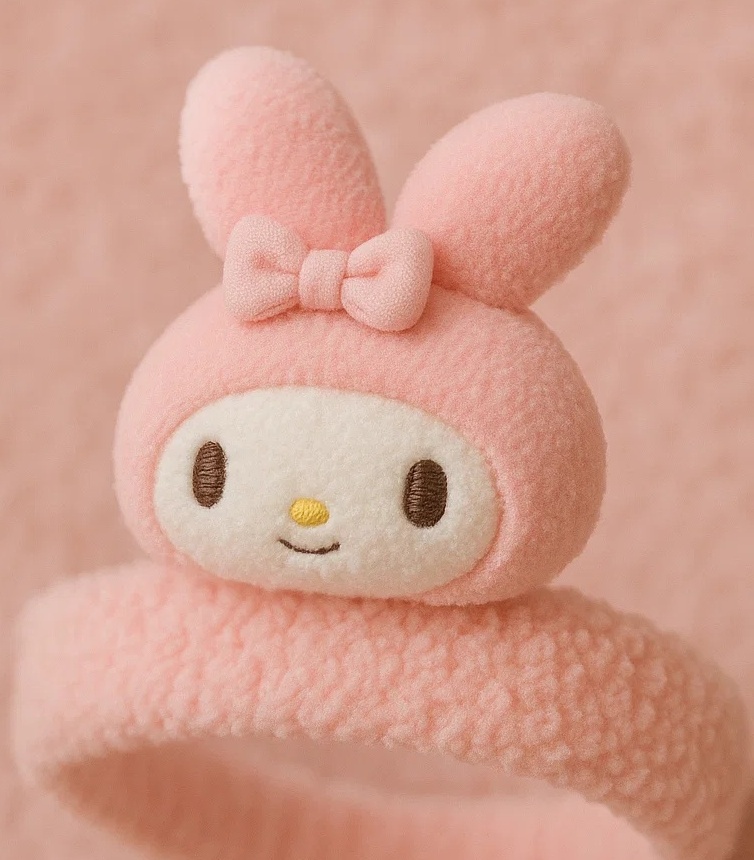 Kawaii Baby Bunny Headband with Bow | Soft Plush Ears