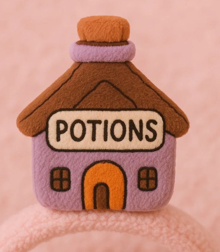 Adorable Baby Headband with Potions House Plush Design