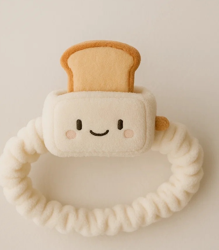 Plush Baby Headband - Toaster with Bread Design