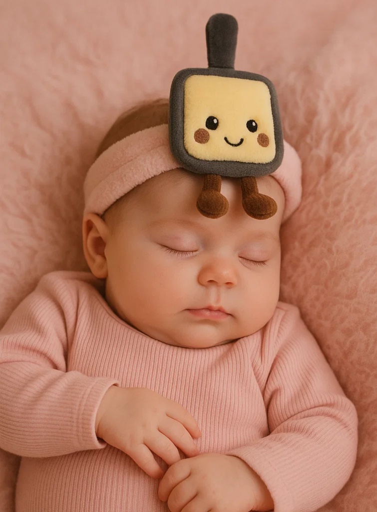 Plüsch-Baby-Stirnband – Niedlicher Keks