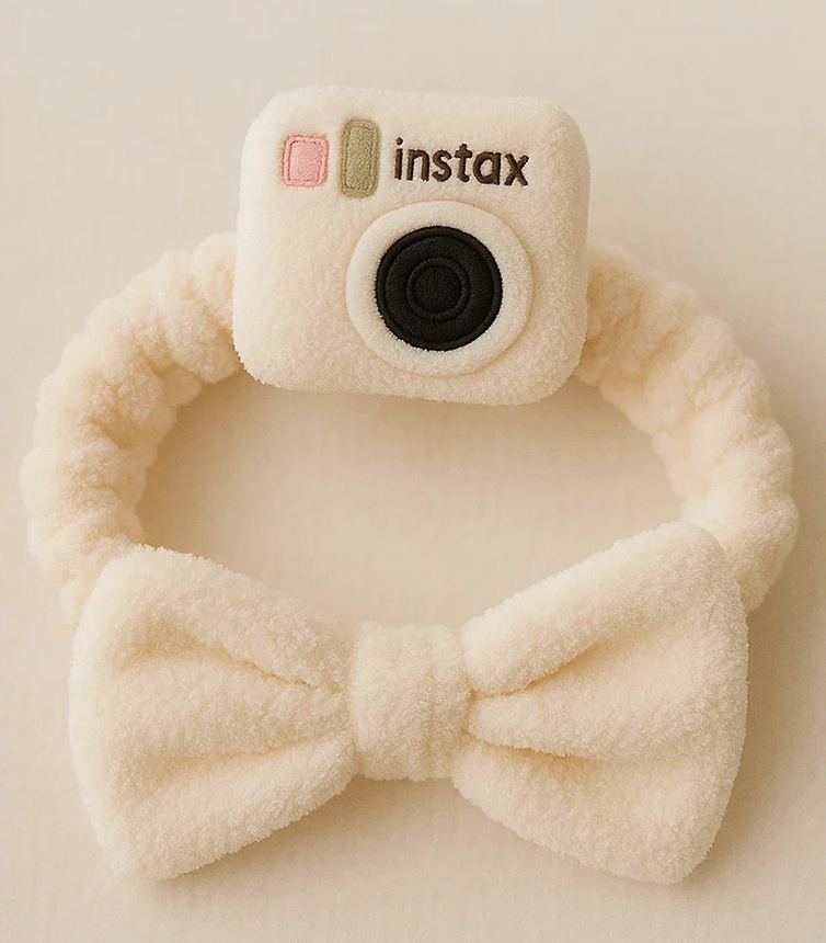 Plush Baby Headband - Camera Design