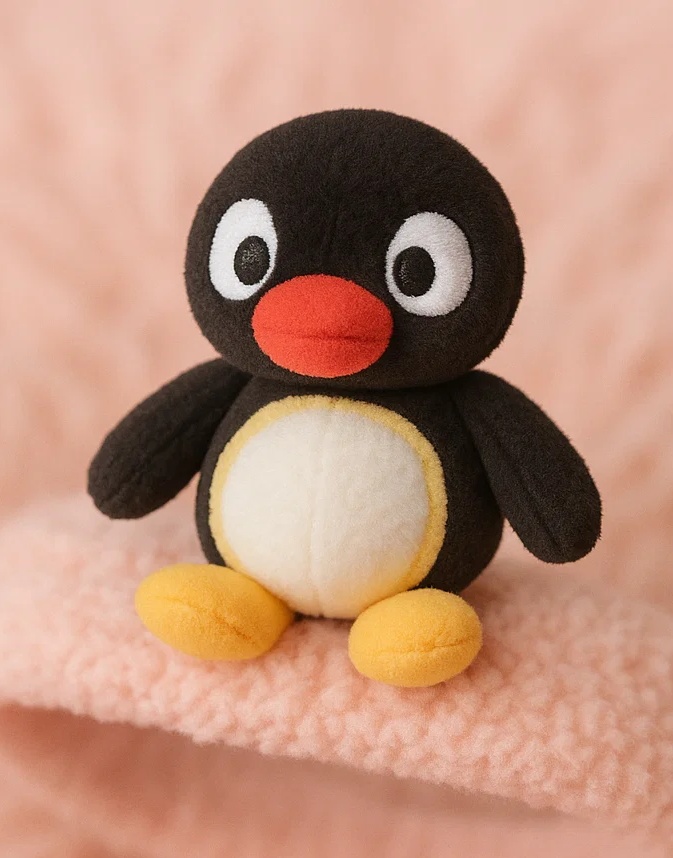 Penguin Plush Baby Headband - Soft Cartoon Accessory for Newborns
