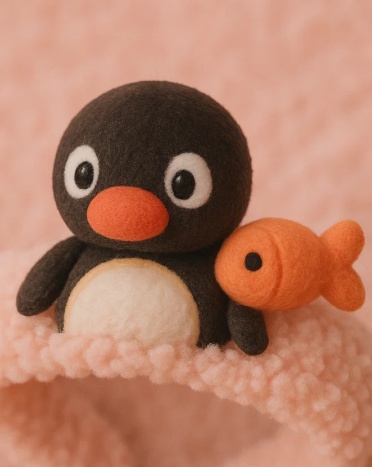 Serre-tête bébé pingouin noir mignon – Accessoire capillaire en peluche pour nourrisson