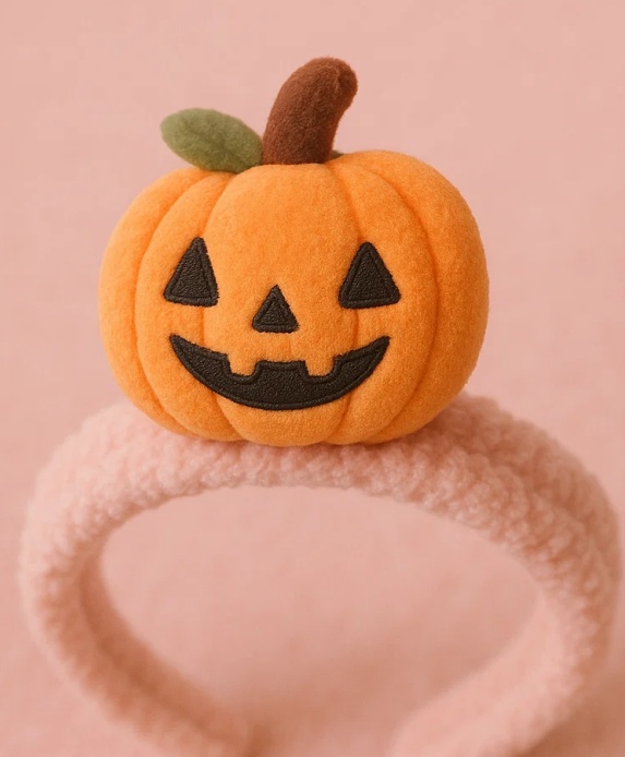 Halloween Pumpkin Baby Headband – Plush Cartoon Infant Hair Accessory