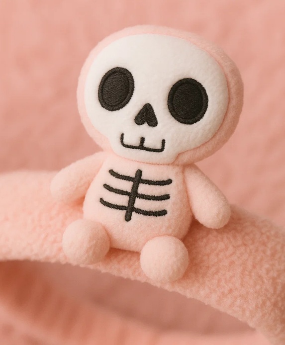 Cute Skeleton Baby Headband – Plush Cartoon Infant Hair Accessory
