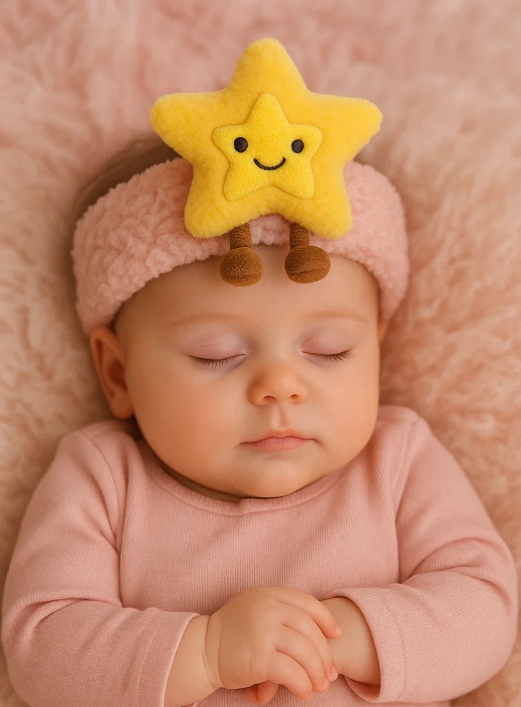 Cute Star Baby Headband – Plush Cartoon Infant Hair Accessory