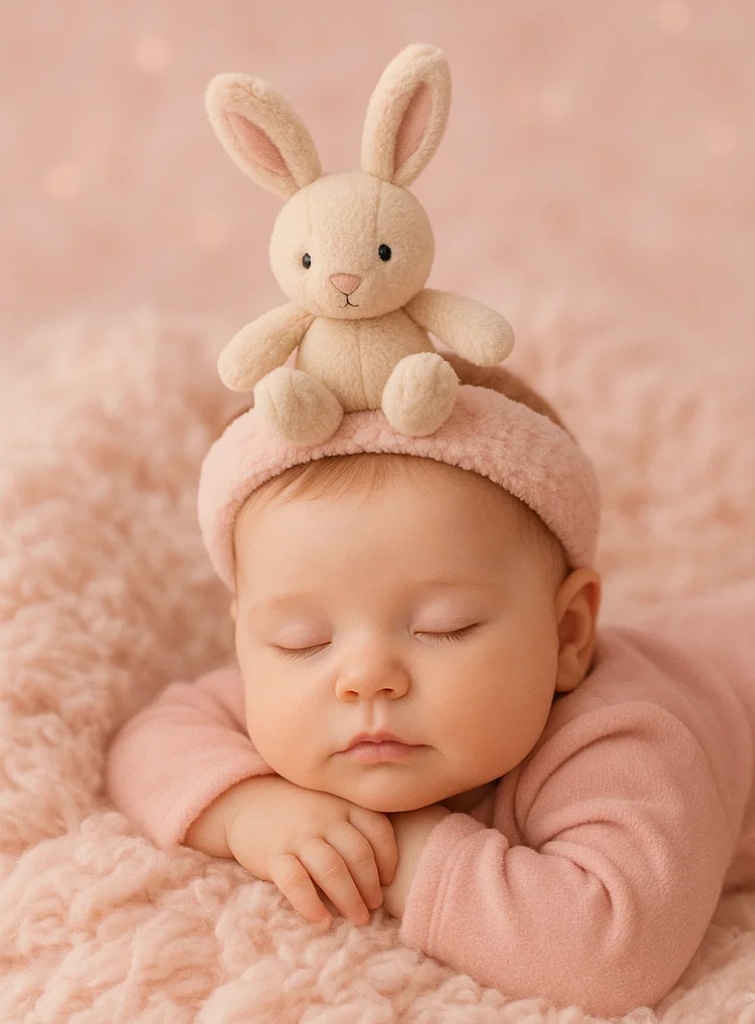Cute Bunny Baby Headband – Plush Cartoon Infant Hair Accessory