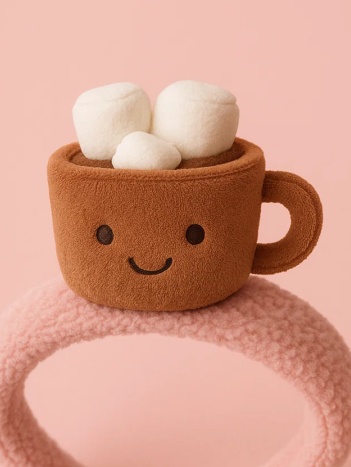 Cute Hot Chocolate Baby Headband – Plush Cartoon Infant Hair Accessory