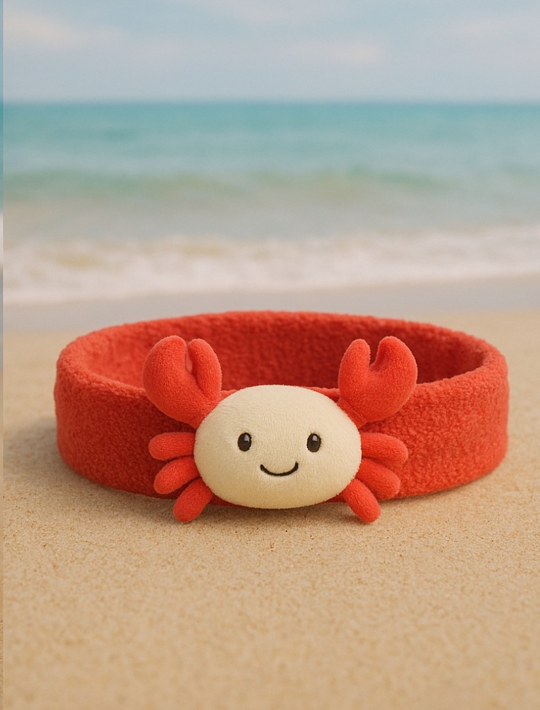 Red Crab Baby Headband – Bold Color and Cartoon Appeal for Infant Photography
